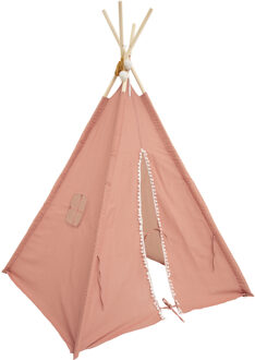 Atmosphera Tipi speeltent voor kinderen - 120x120x160 cm - zalm roze - Speeltenten