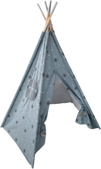 Atmosphera Tipi speeltent voor kinderen - 130 x 130 x 160 cm - blauw - Speeltenten