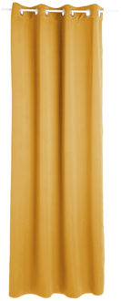 Atmosphera verduisterende gordijnen - set 2x stuks - B135 x L240 cm - okergeel - geplooid