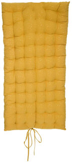 Atmosphera Vloerkussen Matras - okergeel - polyester/katoen - 120 x 60 x 5 cm - Extra lang