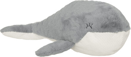 Atmosphera Walvis knuffel van zachte pluche - blauw/grijs/wit - 64 cm - Extra groot - Knuffeldier Multikleur