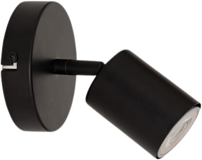 Atmosphera Wand / plafondlamp Vico - D10 x H15 cm - metaal - zwart - 1 lichtbron