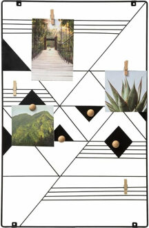 Atmosphera Wandrek 35x55 voor foto's - Muurbevestiging - Metaal Zwart