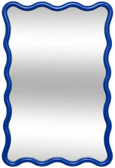 Atmosphera Wandspiegel Waves - blauw - 60 x 38 cm - kunststof/glas