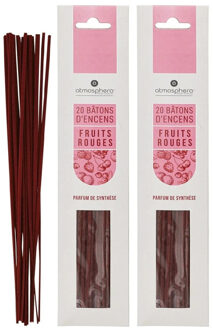 Atmosphera Wierook stokjes in fruit mix geur - voordeelpak - 40x stokjes - 25cm -?Ontspannend