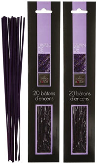 Atmosphera Wierook stokjes in Lavendel geur - voordeelpak - 40x stokjes - 25cm -?Ontspannend