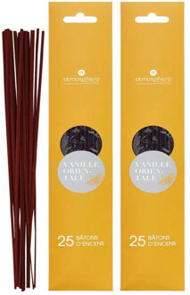 Atmosphera Wierook stokjes in Oosters Vanille geur - voordeelpak - 40x stokjes - 25cm -?Ontspannend
