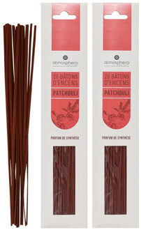 Atmosphera Wierook stokjes in Patchoeli geur - voordeelpak - 40x stokjes - 25cm -?Ontspannend