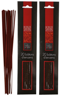 Atmosphera Wierook stokjes in Sandelhout geur - voordeelpak - 40x stokjes - 25cm -?Ontspannend