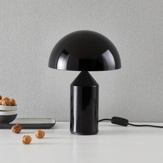Atollo tafellamp, aluminium, Ø 25 cm, zwart