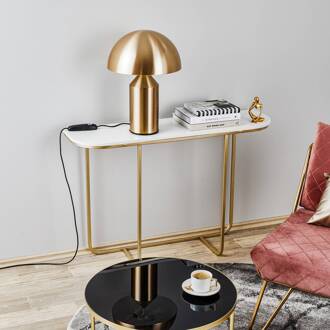 Atollo tafellamp, dimbaar, Ø38cm, goud