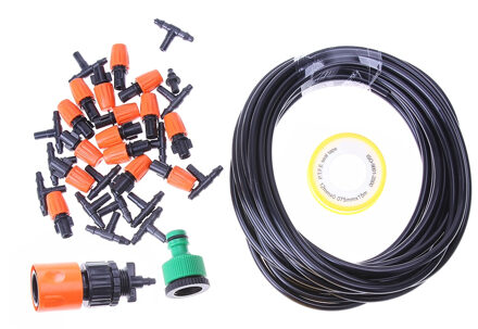 Atomisatie Sprinkler 10M 15Pcs Automatische Drip Irrigatie Tuin Bevloeiing Kit Verstelbare Watering Dripper Sprinkler