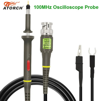 ATORCH Oscilloscope Probe Kit DC-40MHz 100MHz Scope Clip Test Probe For Tektronix HP X1/X10 High Quality osciloscopio wholesale