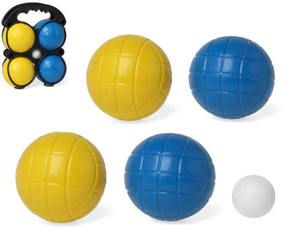 Atosa 1x Kleine jeu de boules sets met 4 gekleurde ballen in draagtas
