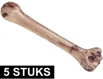 Atosa 5x Halloween/horror/skeletten decoratie botten 33 cm Bruin