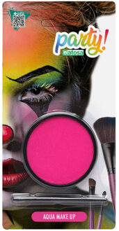 Atosa Aqua grimeer schmink met kwastje - roze - 12 gram - carnaval/verkleed thema Fuchsia