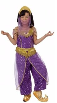 Atosa Arabische prinses Hafida carnaval verkleedkleding kostuum - meisjes - paars - 1001 nacht Multi