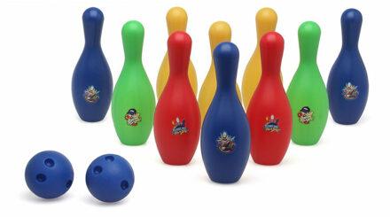 Atosa Bowling kegels set - met 2 ballen - 10 kegels - 22 cm - kunststof - speelgoed