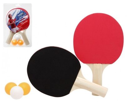 Atosa Camping tafeltennis set met ballen - Tafeltennisset Multikleur