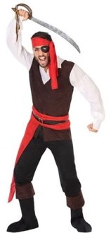 Atosa Carnaval verkleed Piraat/Piraten verkleed pak/kostuum - voor heren - 4 delig