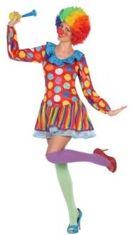 Atosa Clown verkleed jurkje/kostuum voor dames