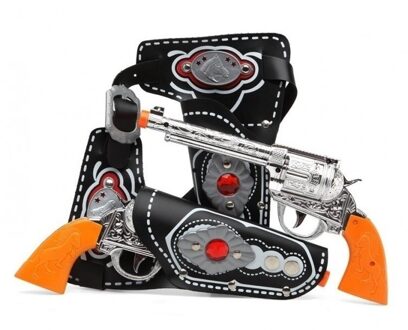 Atosa Cowboy verkleed wapens met holster 2 stuks voor volwassenen