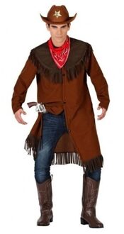 Atosa Cowboy/Western jas verkleed kostuum voor heren M/L - Carnavalsjassen Bruin