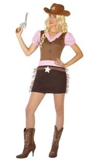 Atosa Cowgirl/Western verkleed jurkje voor dames - One size;;;