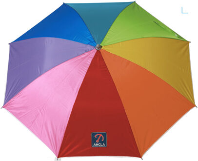 Atosa Design parasol - Multi kleuren - D140 x H200 cm - zomer/strand - 8 vlakken