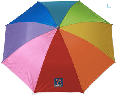 Atosa Design parasol - Multi kleuren - D160 x H200 cm - zomer/strand - 8 vlakken