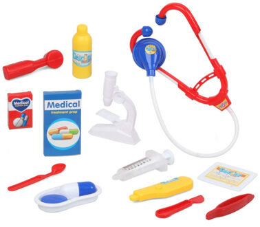 Atosa Dokter/Zuster/Verpleegster accessoires set - verkleed speelgoed - 14 artikelen - kunststof - kindere