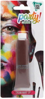 Atosa grimeer schmink - voor grotere vlakken - bruin - 30 gram - carnaval/verkleed thema