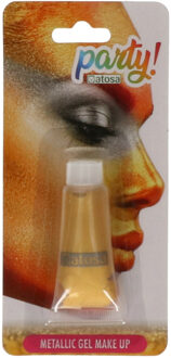 Atosa grimeer schmink - voor grotere vlakken - goud - 13 gram - carnaval/verkleed thema Goudkleurig