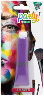 Atosa grimeer schmink - voor grotere vlakken - paars - 30 gram - carnaval/verkleed thema