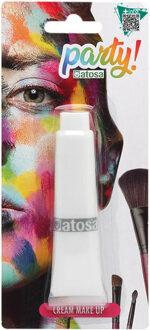 Atosa grimeer schmink - voor grotere vlakken - wit - 30 gram - carnaval/verkleed thema