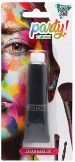 Atosa grimeer schmink - voor grotere vlakken - zwart - 30 gram - carnaval/verkleed thema