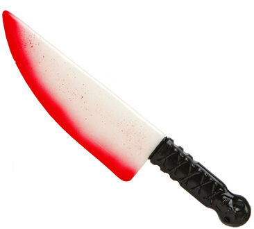 Atosa Groot killer mes - plastic - 41 cm - Halloween verkleed wapens - glow in the dark - Verkleedattributen Multikleur