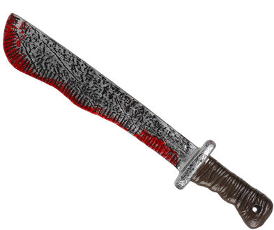 Atosa Grote machete/mes - plastic - 43 cm - Halloween/ridders verkleed wapens accessoires