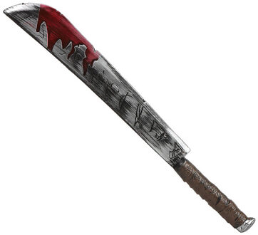 Atosa Grote machete/zwaard met bloed - plastic - 74 cm - Halloween/ridders verkleed wapens