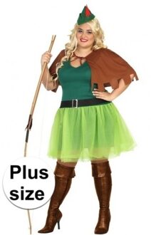 Atosa Grote maten Robin Hood kostuum 4-delig voor dames Groen