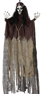 Atosa Halloween/horror thema hang decoratie Geest/spook Gypsy - met LED licht - enge/griezelige pop - 120