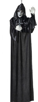 Atosa Halloween/horror thema hang decoratie Geest/spook Priester - met LED licht - enge/griezelige pop - 1