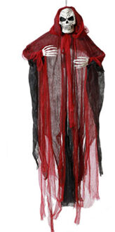 Atosa Halloween/horror thema hang decoratie spook/skelet - enge/griezelige pop - 165 cm - Feestdecoratievoorwerp