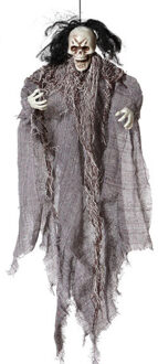 Atosa Halloween/horror thema hang decoratie spook/skelet - enge/griezelige pop - 60 cm
