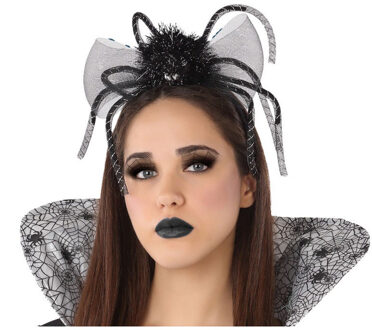 Atosa Halloween/horror verkleed diadeem/hoedje - heks/dark lady - kunststof - dames/meisjes