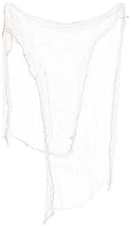 Atosa Horror/halloween deco wand/muur/plafond gordijn - wit - 190 x 75 cm - stof met griezelige uitstraling - Feestdeurgordijn