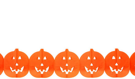 Atosa Horror/halloween thema feestslinger - Pompoenen - papier - 300 cm - Feestartikelen/versiering