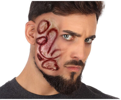 Atosa Horror/Halloween verkleed accessoires bloed/vlees - nep wond - opplakken - littekens Multi