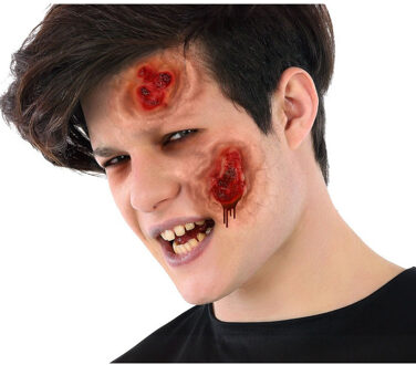 Atosa Horror/Halloween verkleed accessoires bloed/vlees - nep wond - opplakken - littekens