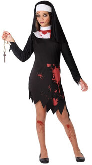 Atosa Horror Non verkleed kostuum - zwart/wit - voor kinderen - 2-delig 116 (5-6 jaar)